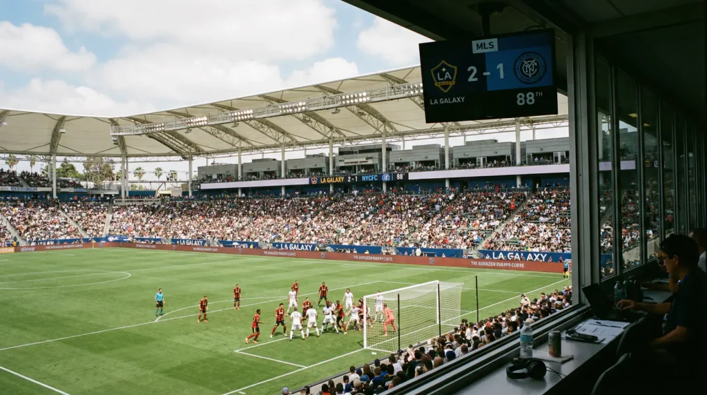 Partido de la MLS con diferencia de goles reflejando el concepto de hándicap en apuestas